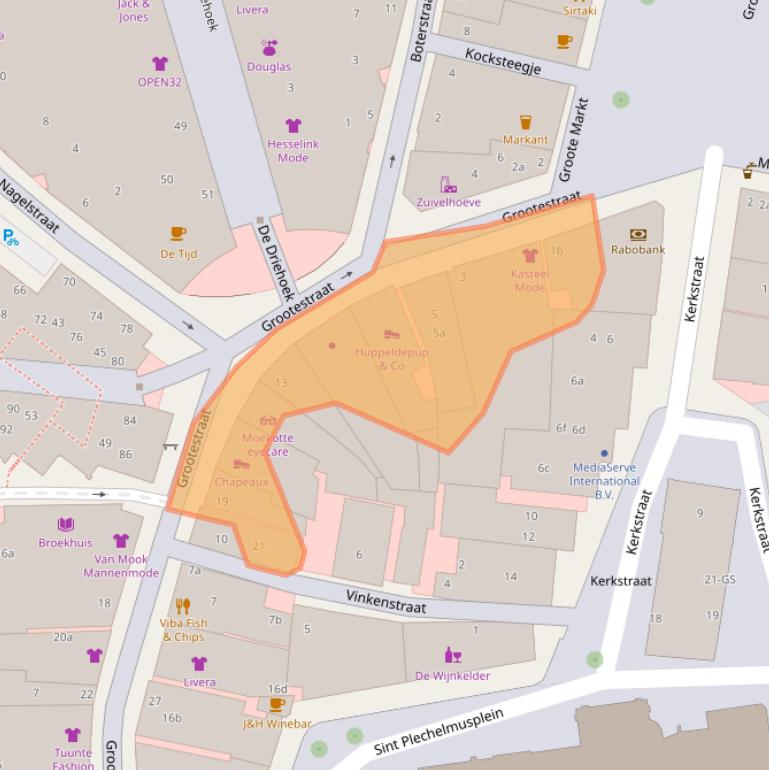 Kaart van postcodegebied 7571EJ.