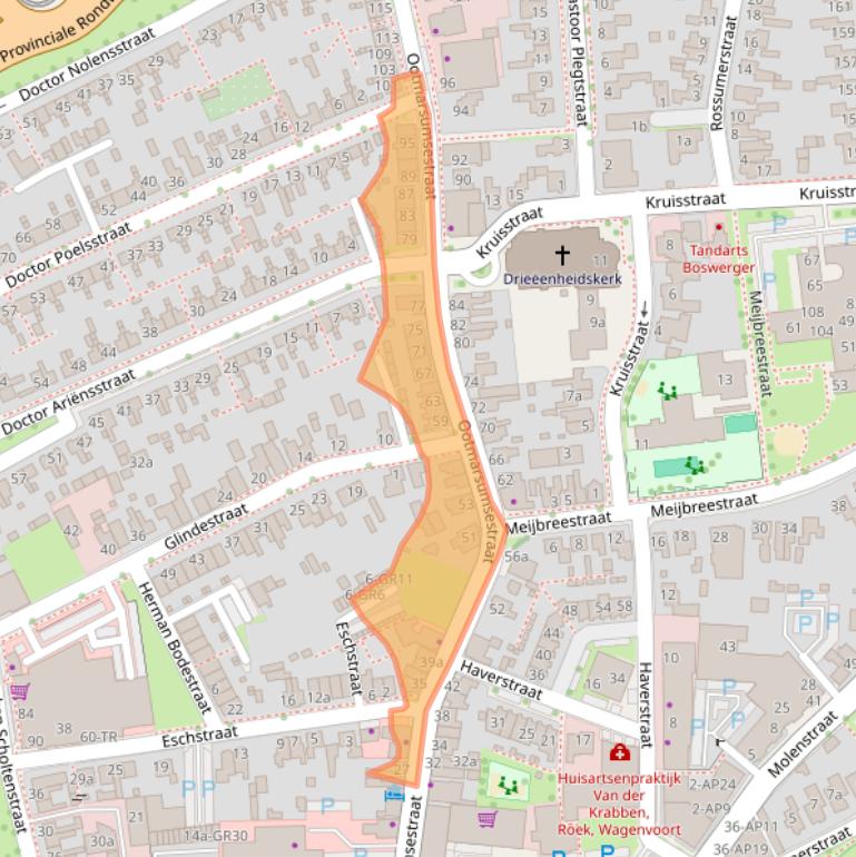 Kaart van postcodegebied 7572AB.