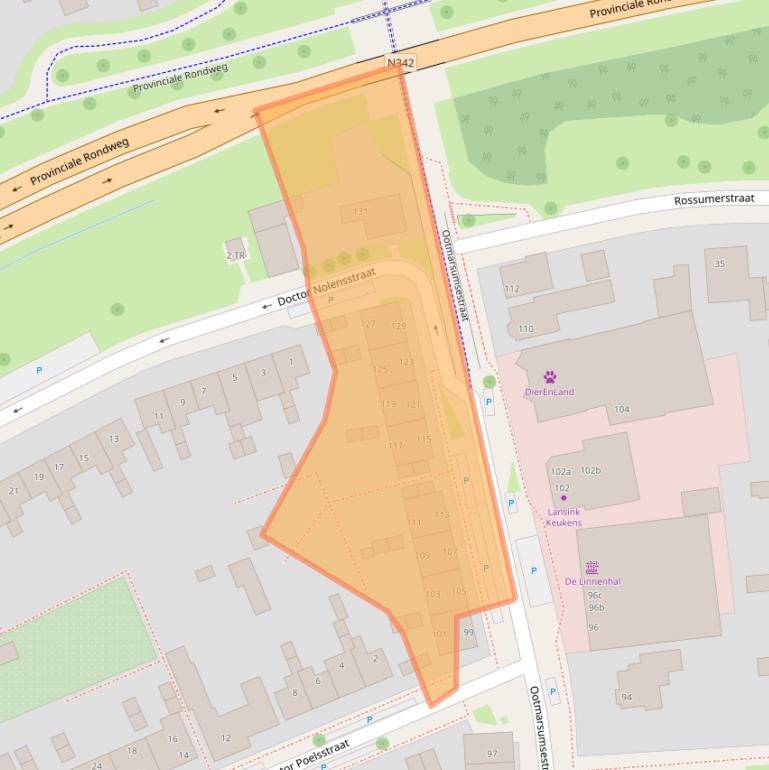 Kaart van postcodegebied 7572AC.