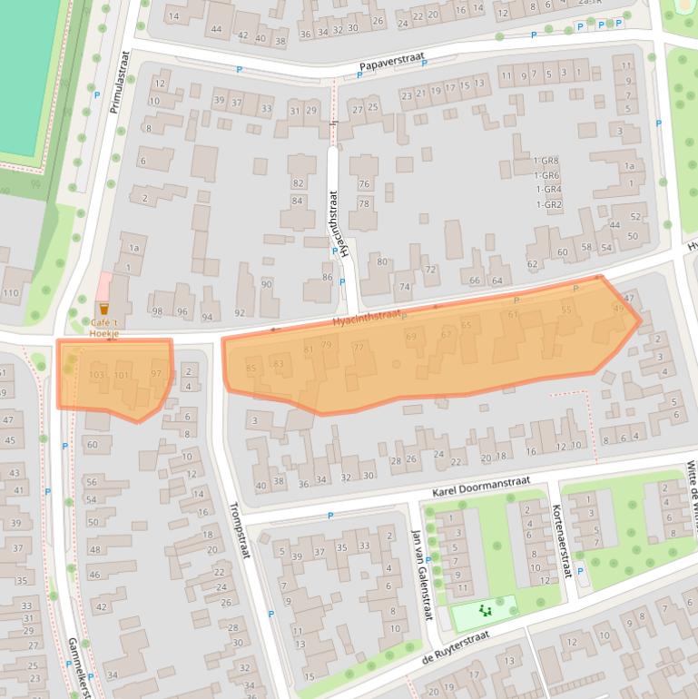 Kaart van postcodegebied 7572BB.