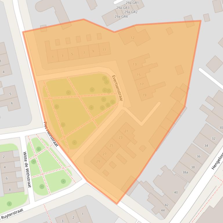 Kaart van postcodegebied 7572BJ.