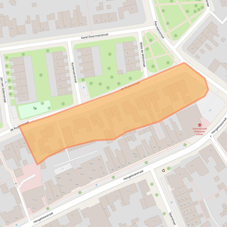 Kaart van postcodegebied 7572BK.