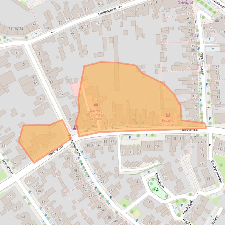 Kaart van postcodegebied 7572CB.