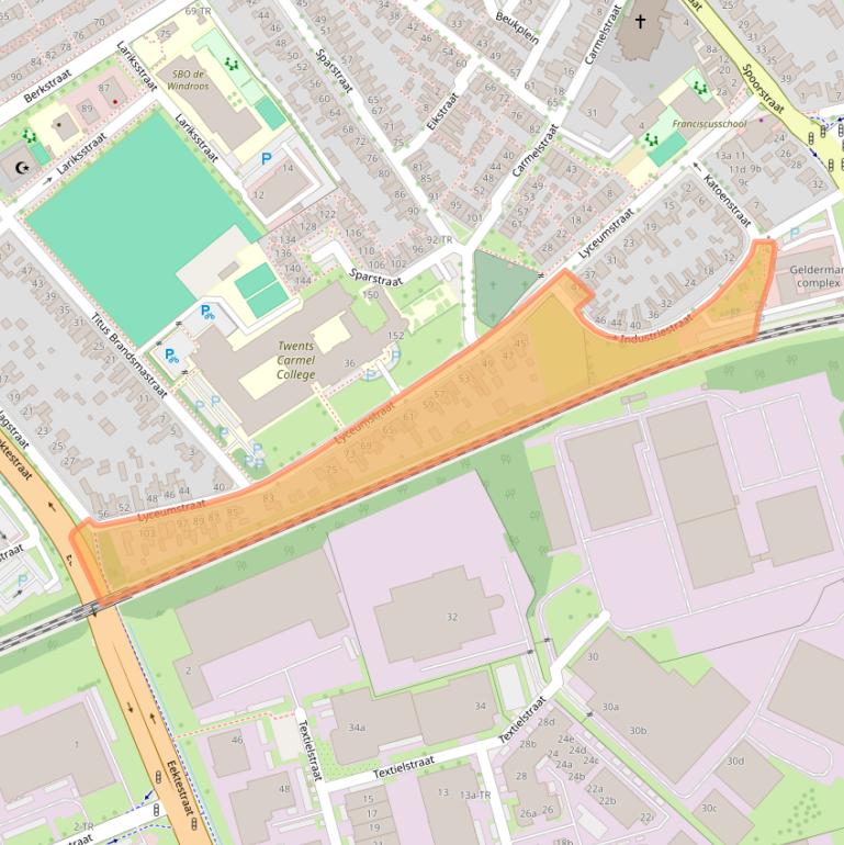 Kaart van postcodegebied 7572CN.