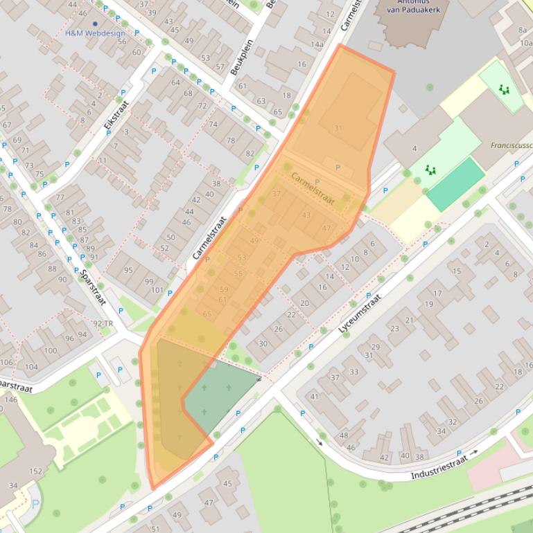 Kaart van postcodegebied 7572CS.