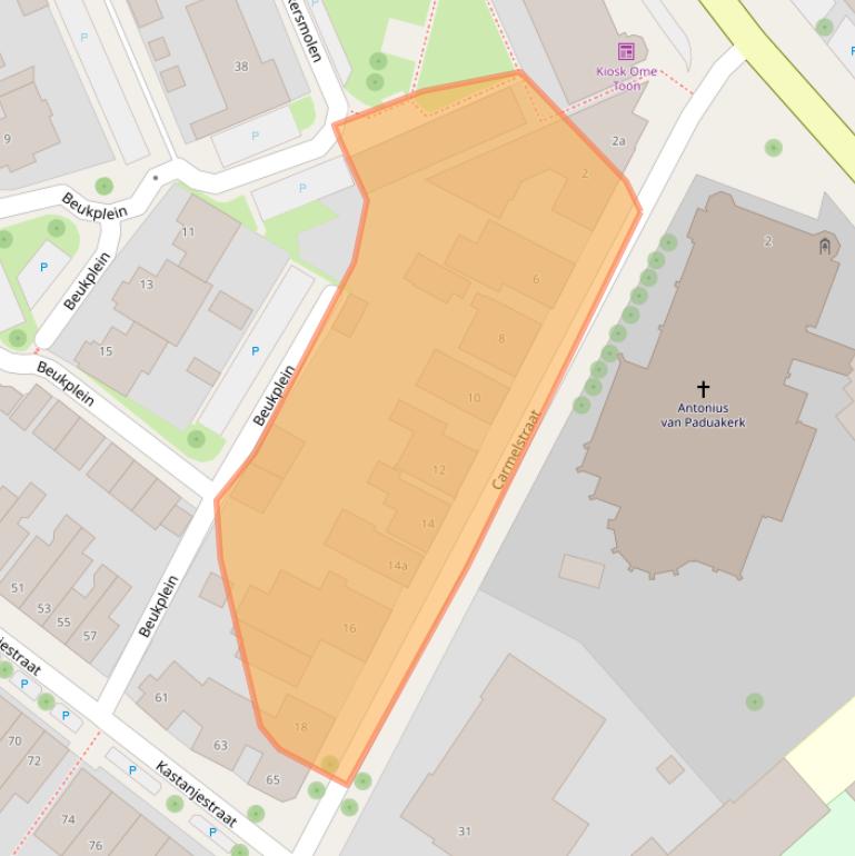 Kaart van postcodegebied 7572CT.