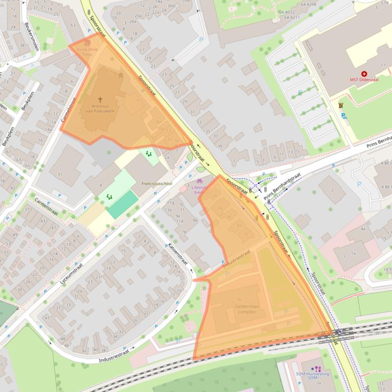 Kaart van postcodegebied 7572CZ.