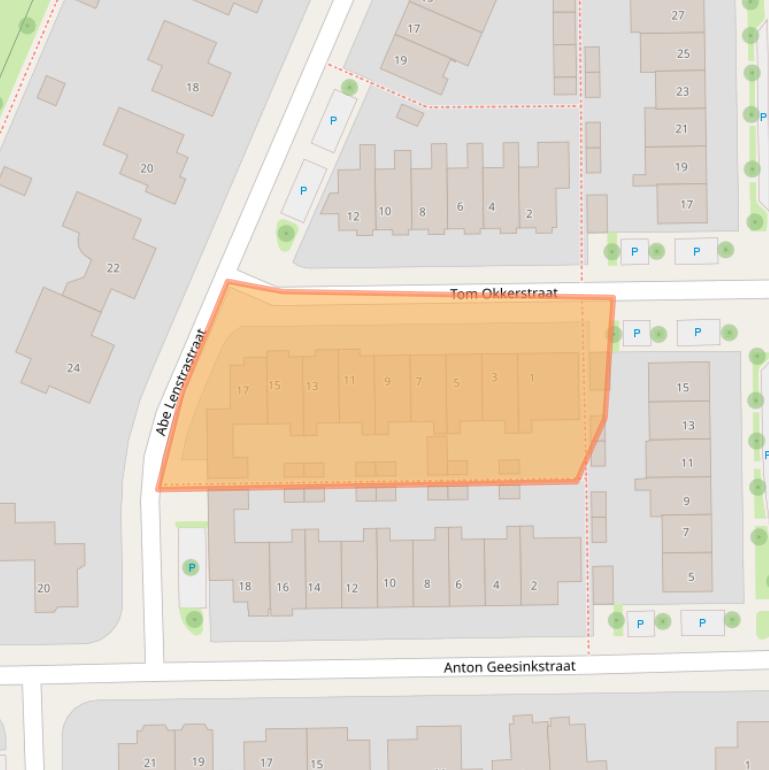 Kaart van postcodegebied 7572EE.