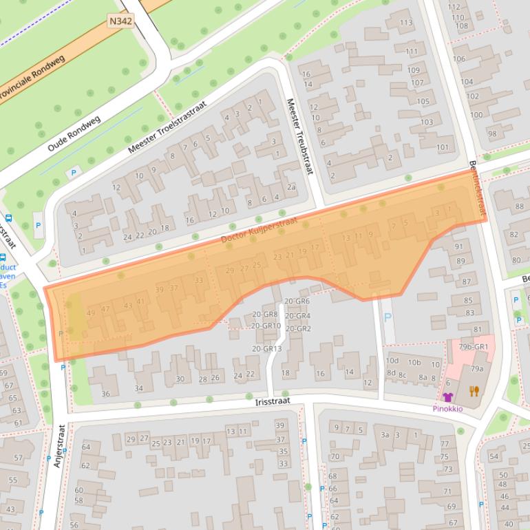 Kaart van postcodegebied 7572VV.