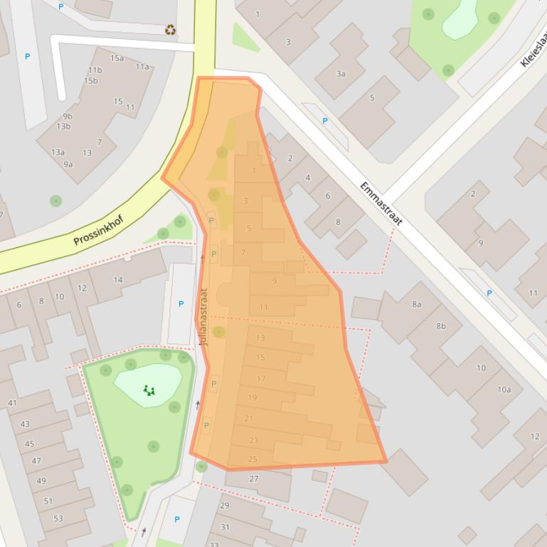 Kaart van postcodegebied 7573AE.