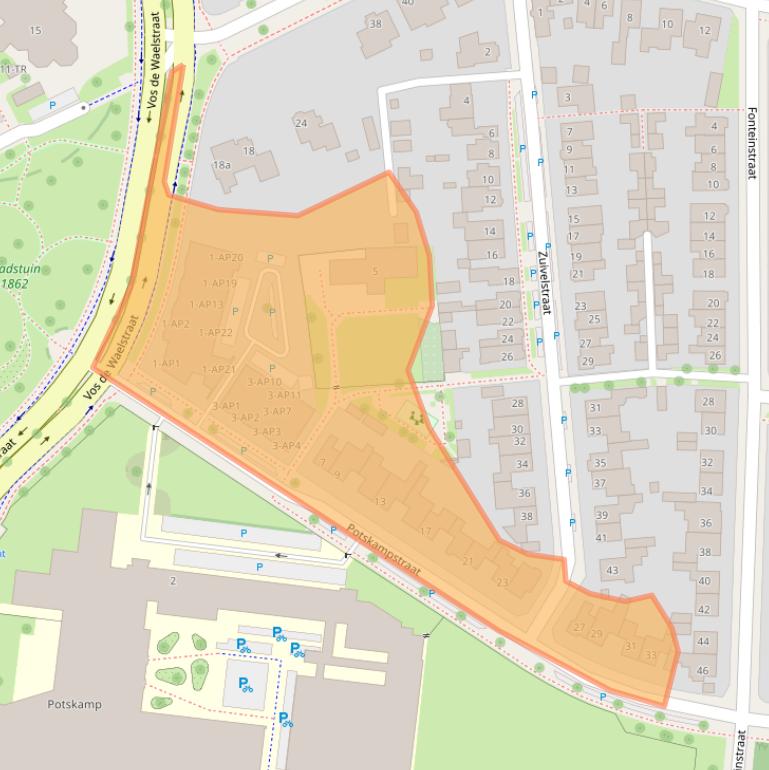 Kaart van postcodegebied 7573CB.