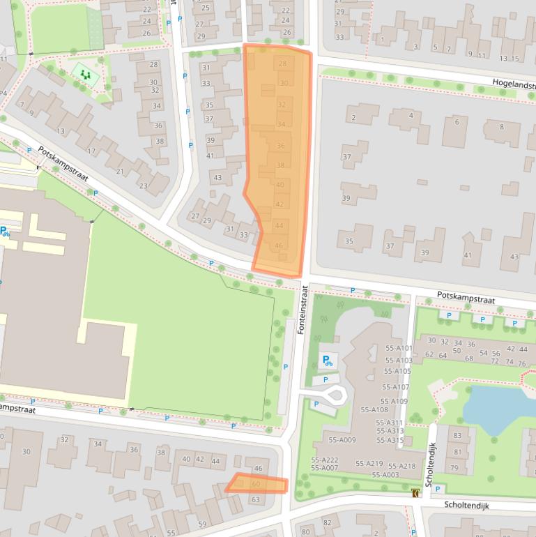 Kaart van postcodegebied 7573CJ.