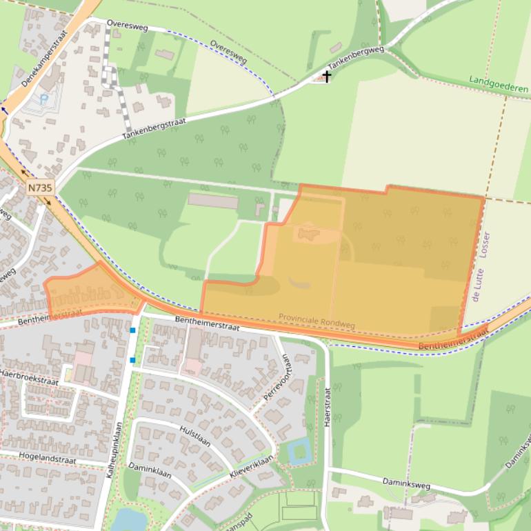 Kaart van postcodegebied 7573CZ.
