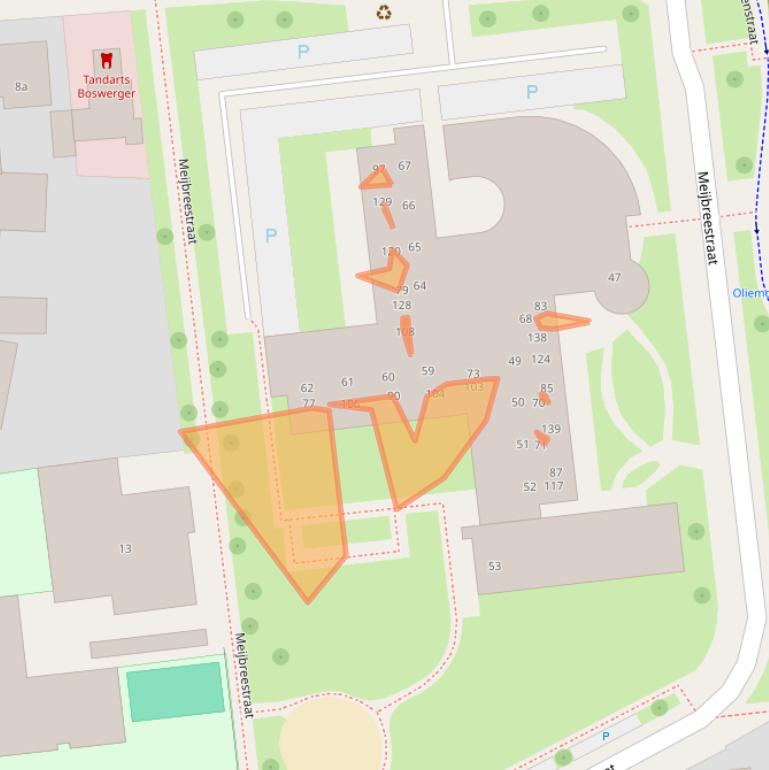 Kaart van postcodegebied 7573EV.