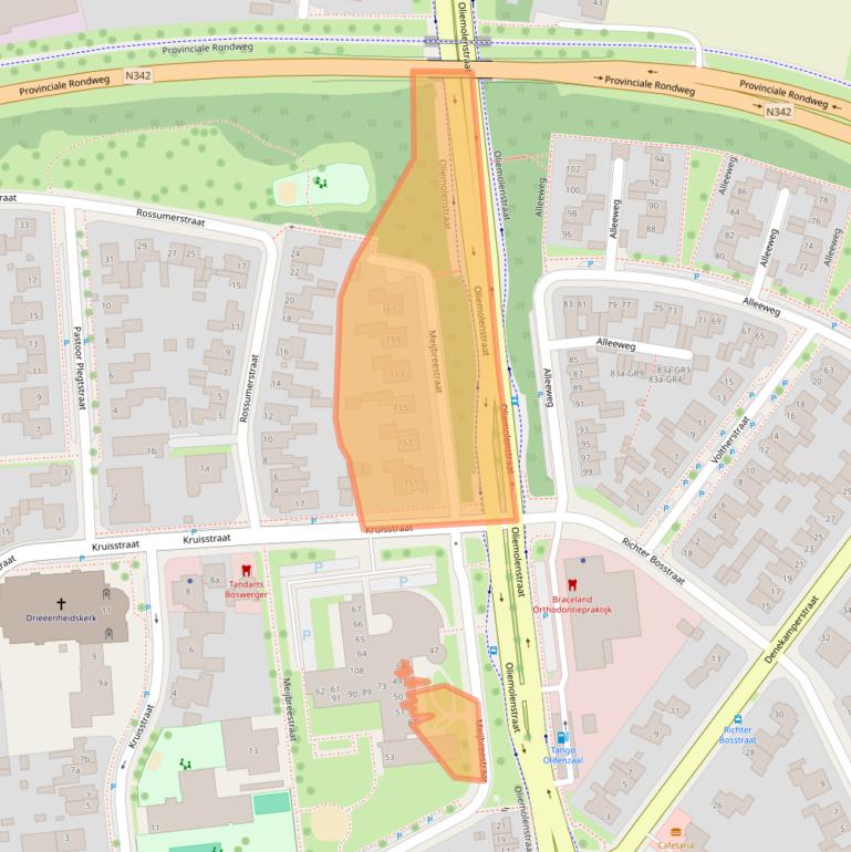 Kaart van postcodegebied 7573EX.