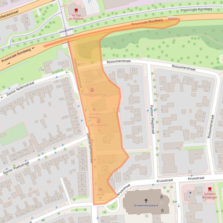 Kaart van postcodegebied 7573GN.