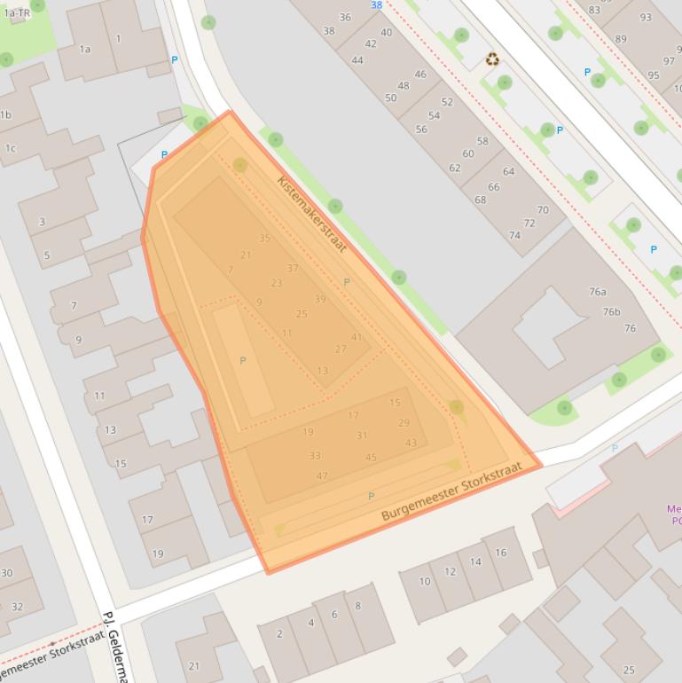 Kaart van postcodegebied 7574AH.