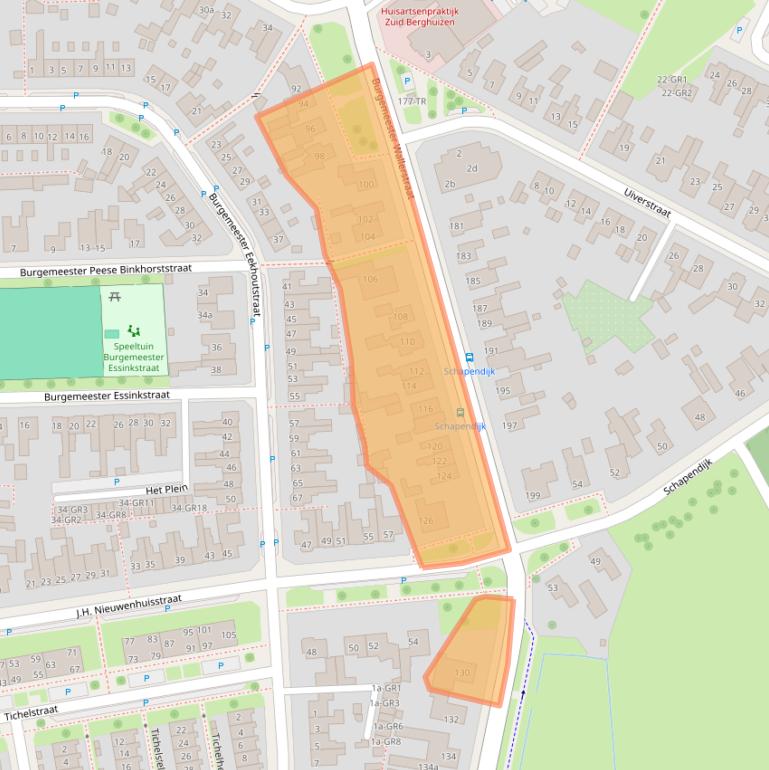Kaart van postcodegebied 7574AV.