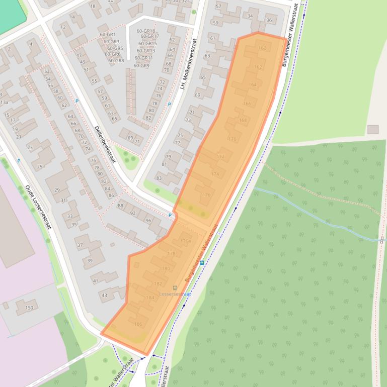 Kaart van postcodegebied 7574AX.
