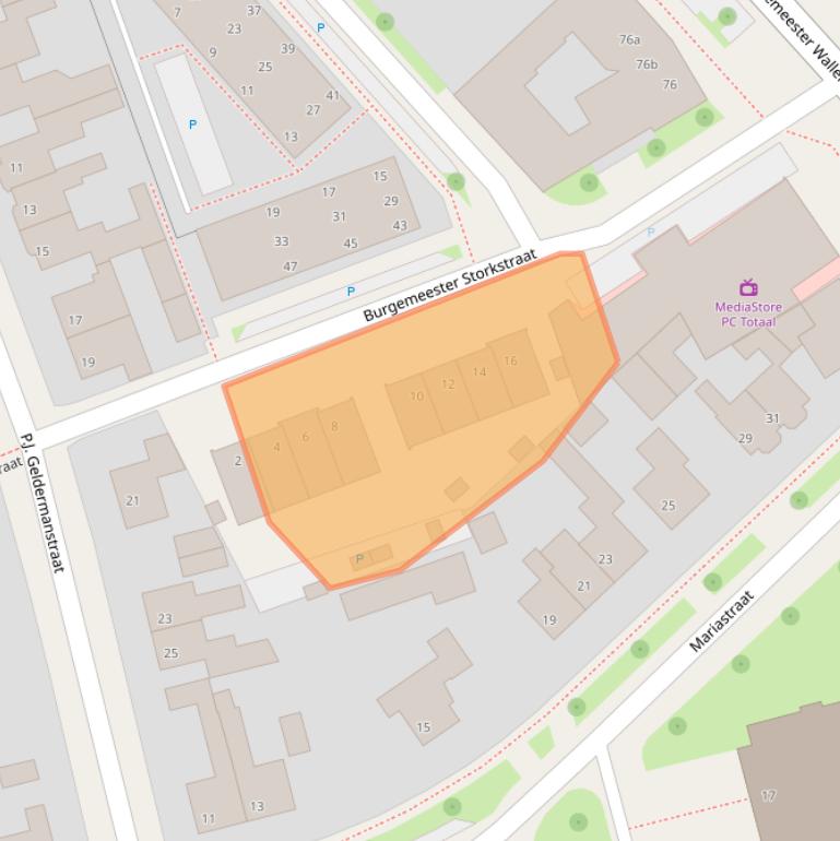 Kaart van postcodegebied 7574AZ.