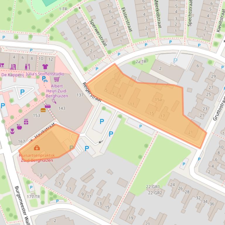 Kaart van postcodegebied 7574BD.