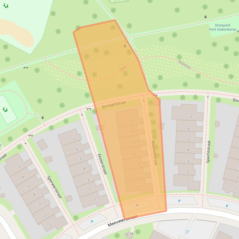Kaart van postcodegebied 7574BV.