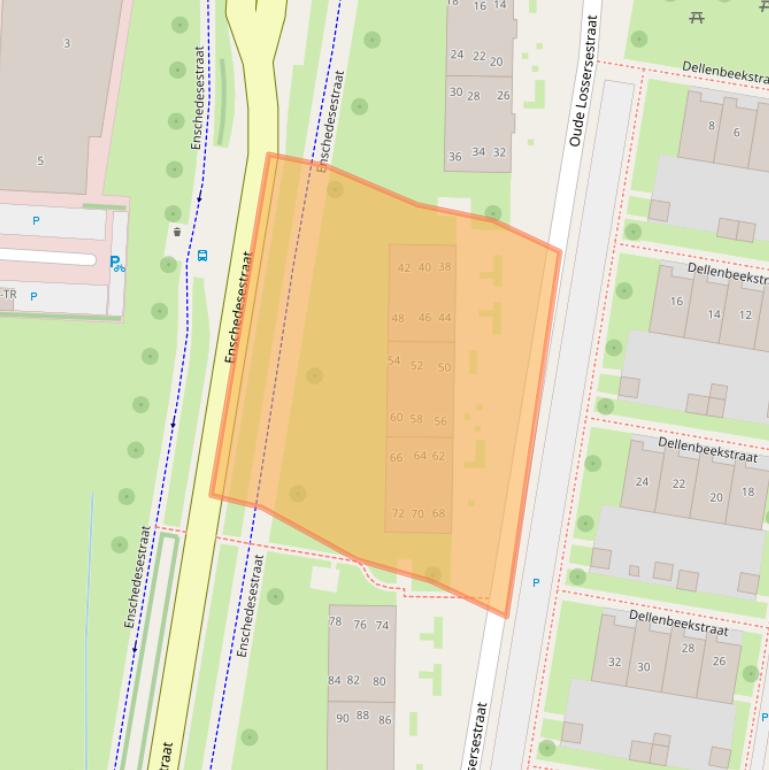 Kaart van postcodegebied 7574DB.