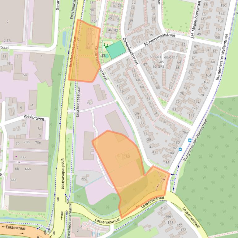 Kaart van postcodegebied 7574DD.