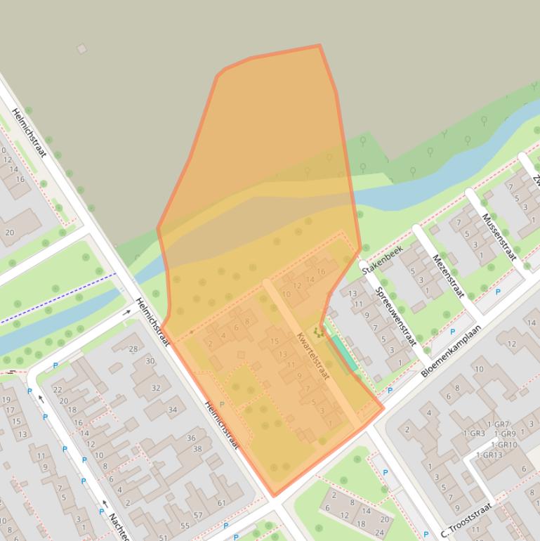 Kaart van postcodegebied 7574TA.
