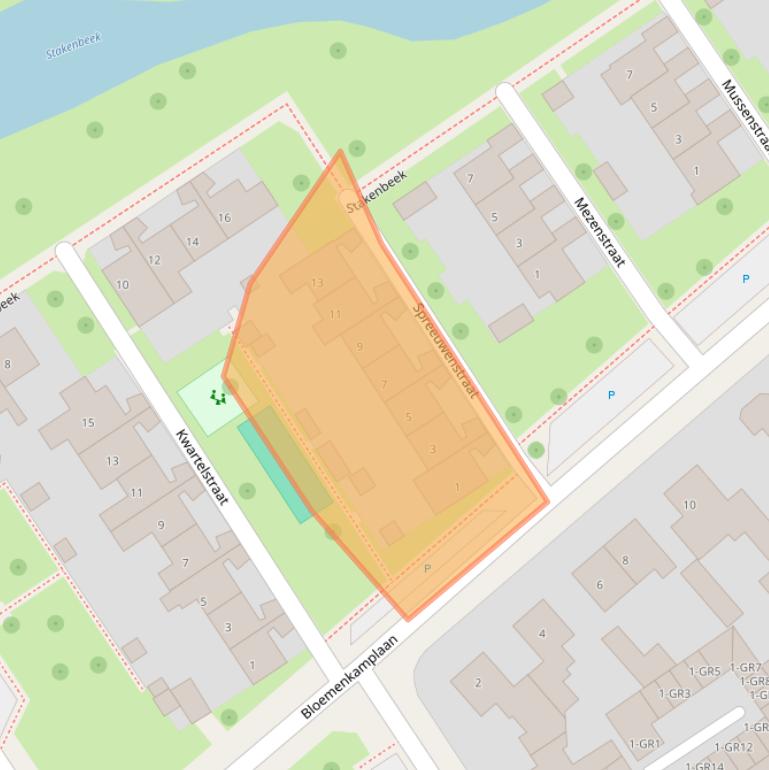 Kaart van postcodegebied 7574TB.