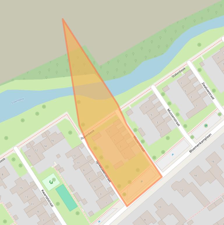 Kaart van postcodegebied 7574TC.