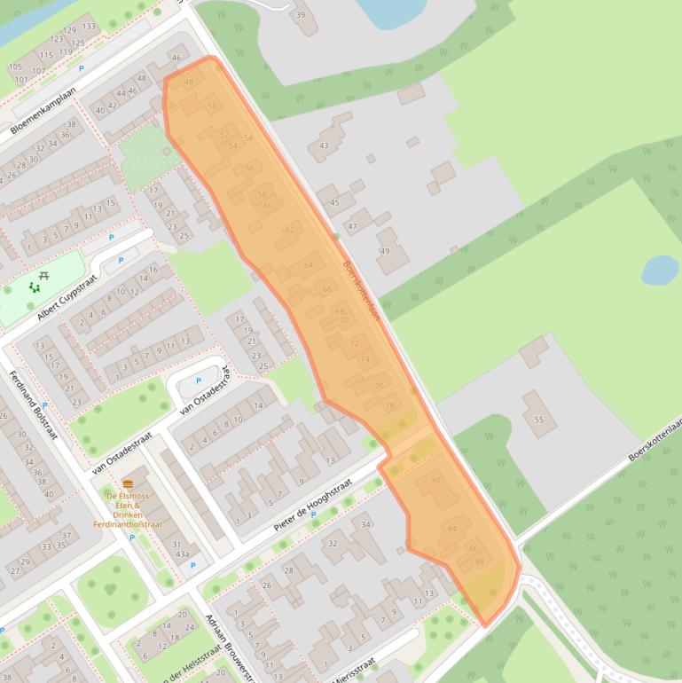 Kaart van postcodegebied 7574VA.