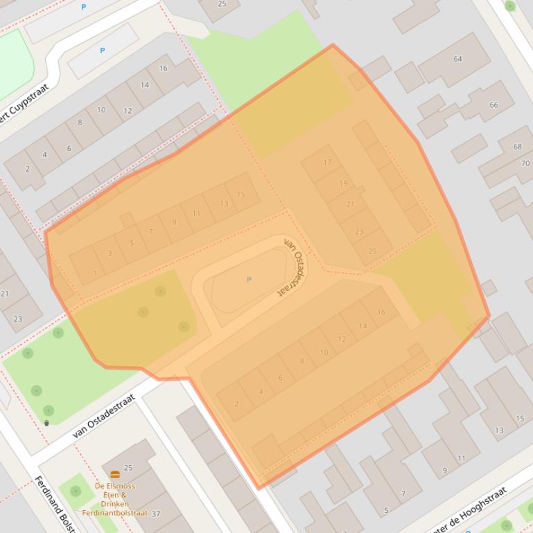 Kaart van postcodegebied 7574VD.