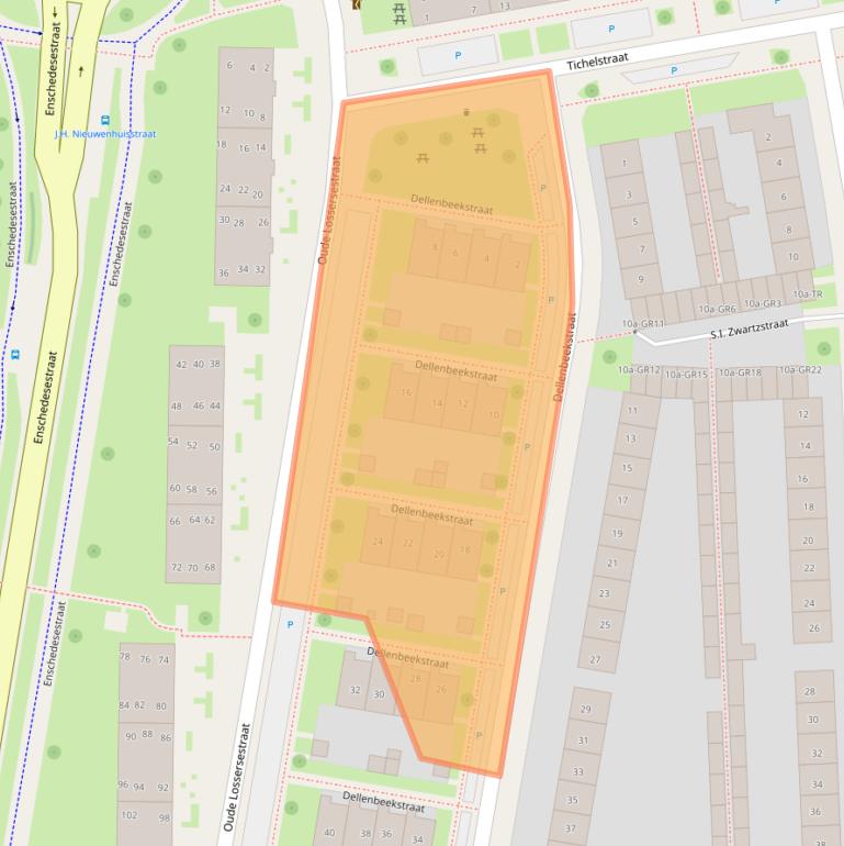 Kaart van postcodegebied 7574XR.