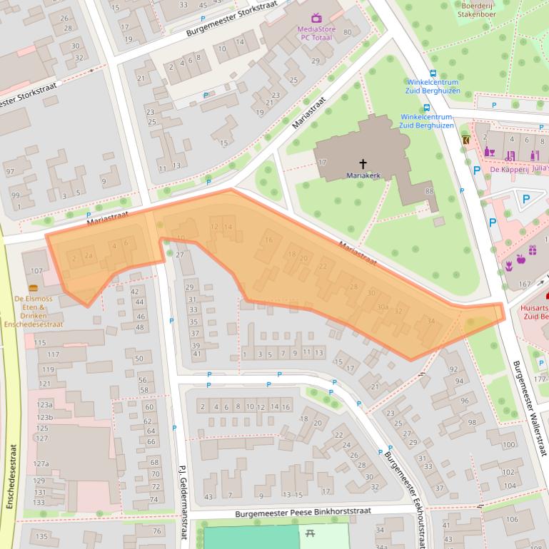 Kaart van postcodegebied 7574ZM.