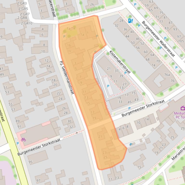 Kaart van postcodegebied 7574ZV.