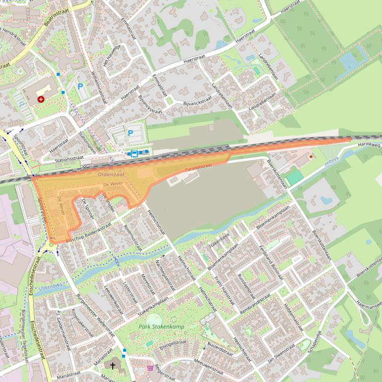 Kaart van postcodegebied 7575CH.