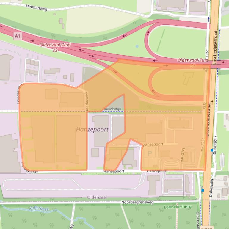 Kaart van postcodegebied 7575DA.