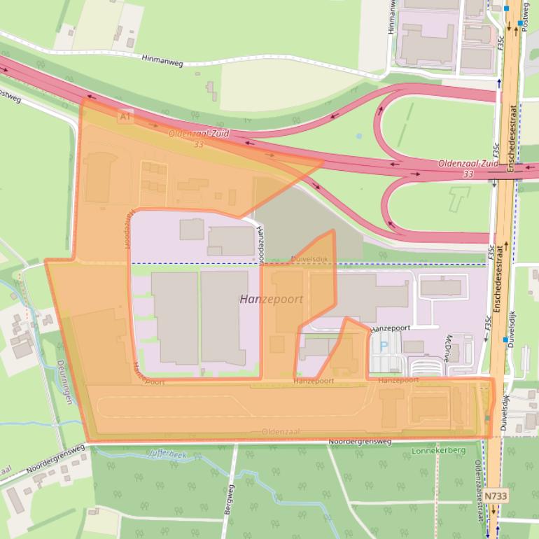 Kaart van postcodegebied 7575DB.