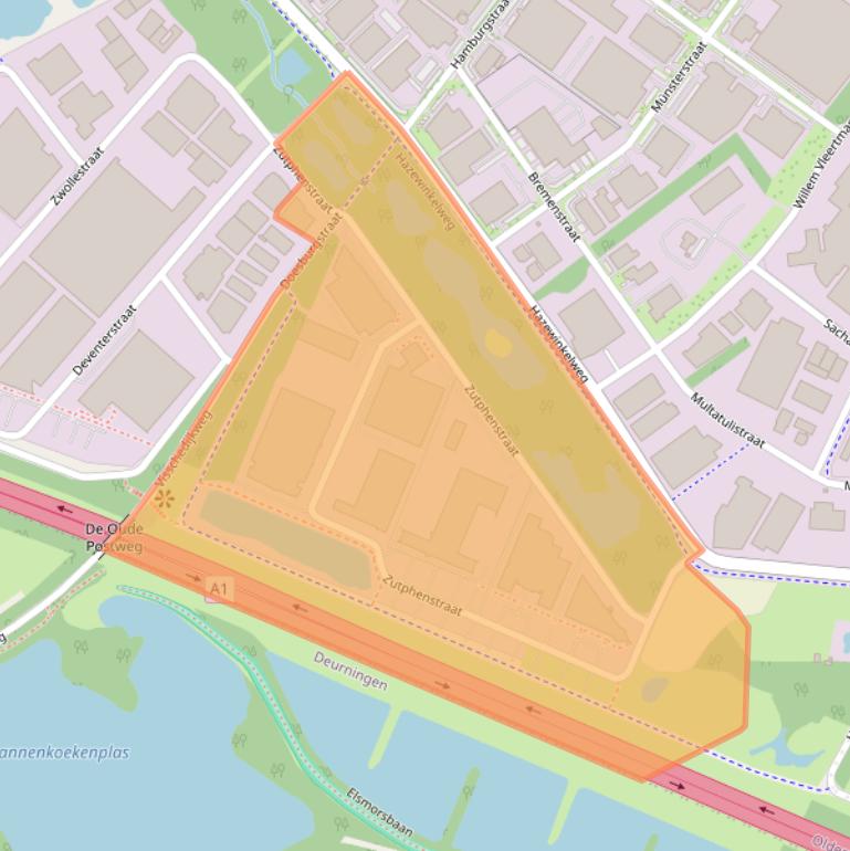 Kaart van postcodegebied 7575EJ.