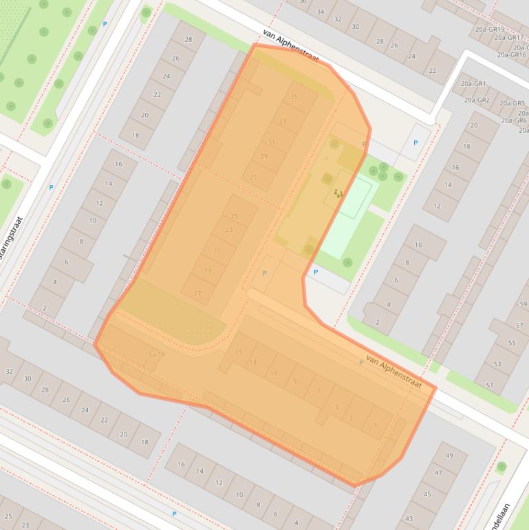 Kaart van postcodegebied 7576AD.
