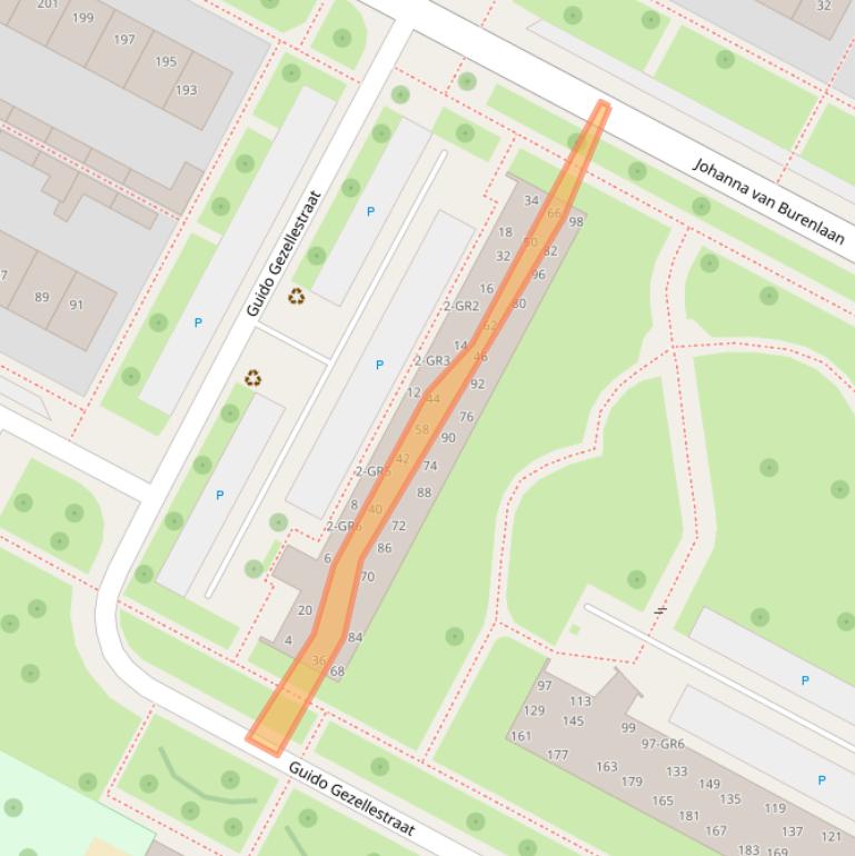 Kaart van postcodegebied 7576AJ.