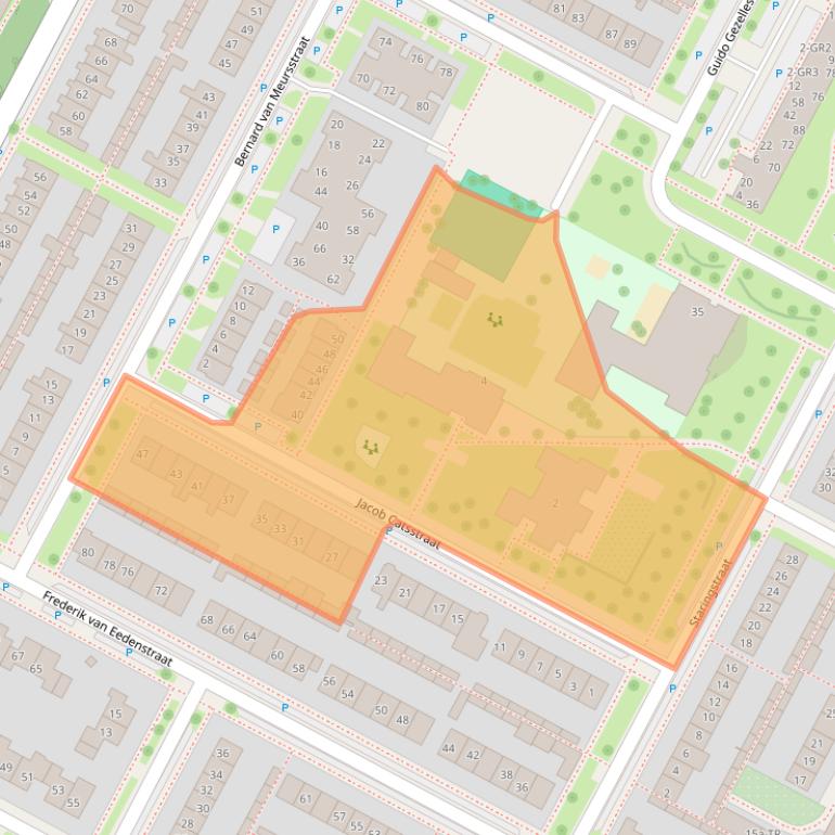Kaart van postcodegebied 7576BS.