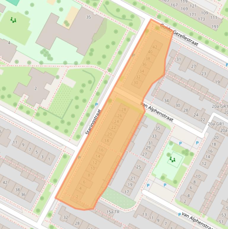 Kaart van postcodegebied 7576BT.