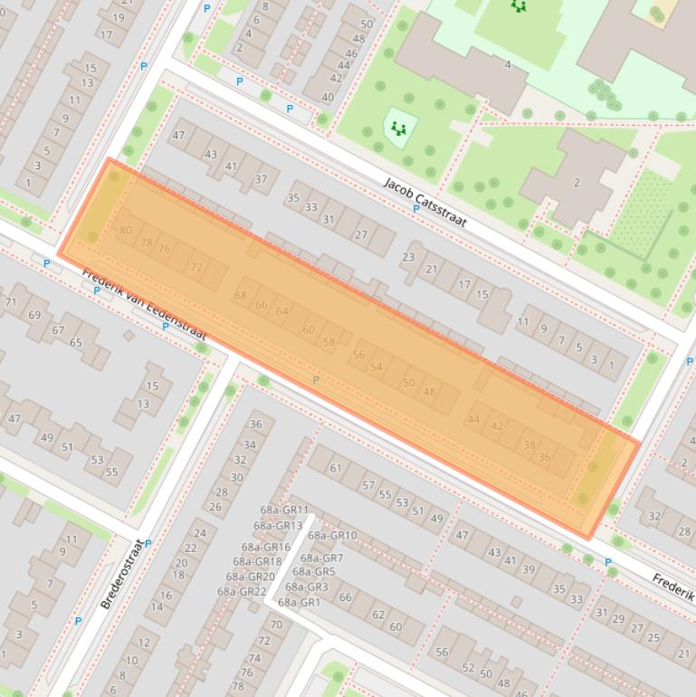 Kaart van postcodegebied 7576BZ.