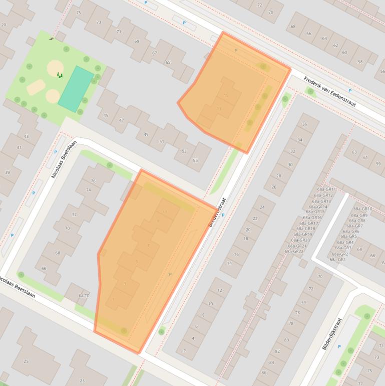 Kaart van postcodegebied 7576CA.