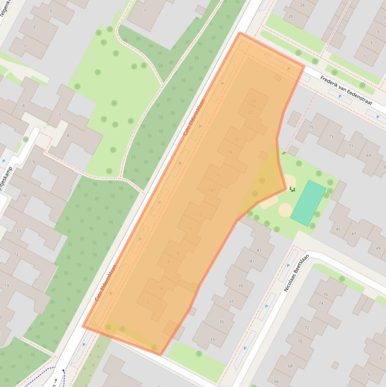 Kaart van postcodegebied 7576EA.