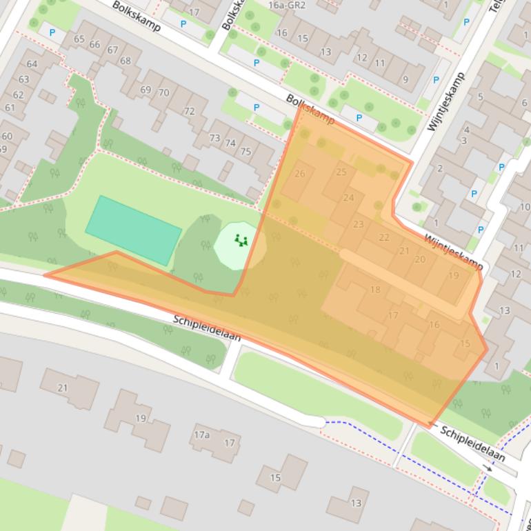 Kaart van postcodegebied 7576EK.