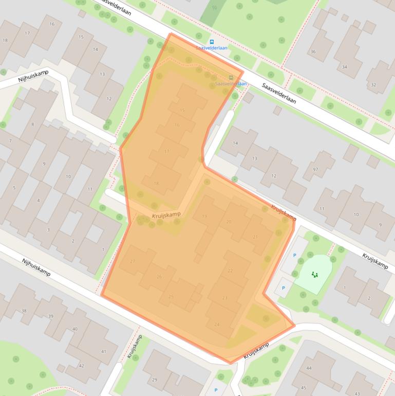 Kaart van postcodegebied 7576EP.