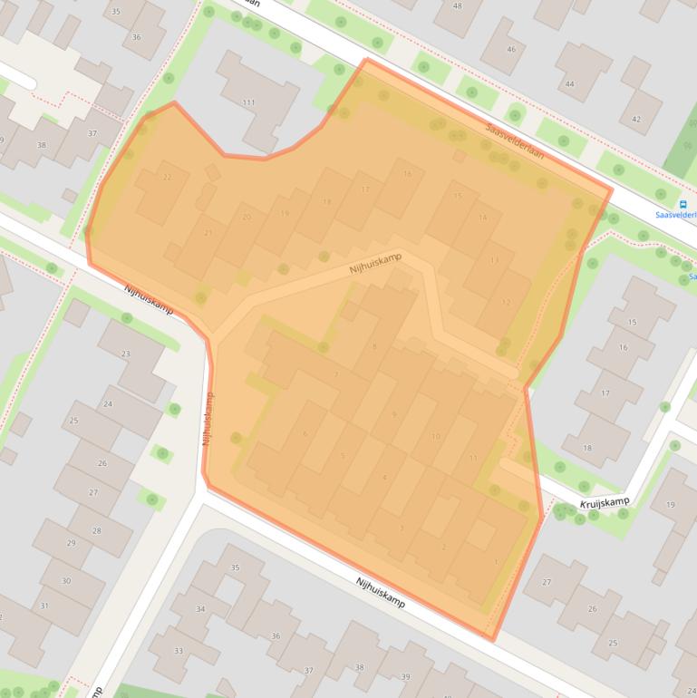 Kaart van postcodegebied 7576EV.